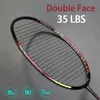 Badminton String Double Face Max Tention 35lbs Ultralight 9U 58G Rackets strängt 100 kolfiber offensiv rackethastighetssport 231214