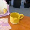 Mugs Korean Style Irregular Design Coffee Cup Mug For Tea Milk Water Ceramic Kawaii Cute