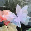 Decorative Flowers Silk Yarn Artificial Butterfly Mariage Decor 50cm Three-dimensional Outdoor Holiday Decoration Display Fake