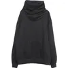 Survêtements pour hommes Dark Turtleneck Sweat à capuche Hommes Techwear Femmes Design Marque de mode Plus-Taille Samurai