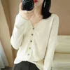 Chandails pour femmes automne et hiver vêtements d'extérieur Cardigan nouveau pull en tricot de laine haut ample haut de gamme pull de style occidental pour les femmes