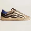 Italië merken schoenen gouden mid slide ster sneakers damesschoenen mode roze-goud glitter klassieke luipaard wit doe-oude vuile designer schoen Heren jogging schoenen001