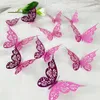 12/24ps новейшая 3D красочная наклейка на стенах Butterflies Beautif