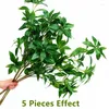 Flores decorativas ramo de planta artificial 95cm/37.4 polegadas haste longa ramos verdes falso japonês andrômeda arbusto de plástico