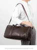 Duffel Väskor Luxury Brand Leather Travel Påsar Handväska Travel Män Stor bagage Tote Axelväskor Casual Male Business Crossbody Duffel Bags 231214