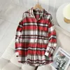 Frauen Blusen Shirts 2023 Frühjahr Neue Frauen Plaid Shirts Lose Blusen Und Tops Langarm Dame Kariert Weibliche Kleidung outwear YQ231214