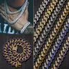 15mm 6 kleuren Cubaanse ketting voor mannen gepersonaliseerde goud zilver hiphop bling diamant Miami Rapper Bijoux heren kettingen Men298a