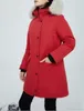 Winter jacket woman fashion designer jacket coat Europe and the United States new women's down jacket winter coat long jacket warm detachable hooded red style z6