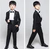 Trajes Traje para niños Bebés y niños Blazer formal para ropa de boda 5 conjuntos abrigo pantalones Cinturón Corbata 231213