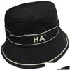 Large Brim Chapeaux Seau Designer De Luxe Noir Hommes Casquettes De Baseball Blanc Tissé Femmes Mode Pêcheurs Chapeau Automne Fedora Ajusté Sun Dro Otokm