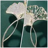 Makeup Brushes Rhinestone Brooch Luxurious Leaf Pin Delicate Suit Accessory Ginkgo Fashion Jewelry Elegant Lapel