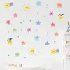 Cartoon Colorful Smile Stars Wall Stickers for Kids Room Baby Nursery Room Wall Decals kindergarten School Decorative for Wall