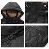 Herren Daunenparkas UETEEY Winter Dicke Warme Herren Weiße Ente Daunenjacke Mit Kapuze Lässige Motorrad Winddicht Parkas Mode Lose Männer Puffer MantelL231209