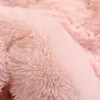 Conjuntos de cama Luxo Outono Inverno Quente Rosa Conjunto De Pelúcia Kawaii Mink Veludo Rainha Duveta Capa com Lençóis Único Duplo Conjuntos 231214