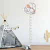 Schlafender Elefant, Giraffe, Mond, Höhenmessung, Wandaufkleber, Wachstumstabelle, Lineal, Wandaufkleber für Kinderzimmer, DIY-Kindergeschenk