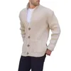 Erkek Sweaters Erkekler Sıradan Düğmesi İnce Sıcak Kazak Hardigan Ceket Erkek Ekose Ceket Ceket ve Katlar Büyük Uzun