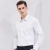 Мужские классические рубашки из бамбукового волокна, мужская белая рубашка с длинным рукавом, стандартный крой, формальные деловые и социальные рубашки размера плюс, большие размеры 8XL, 7XL, 6XL, 5XL 231213