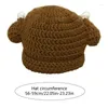 Berets Knitted Cotton Hat Fashion Halloween Party Teens Girls Chicken Leg Po