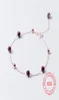 China Sell Red Gemstone Garnet Beads Women Real Sterling Silver Armband White Gold Plated Lady Armelets Fashion Jewelry 7374703