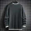 Erkek Sweaters 2023 Noel Süvari Erkekler Örme Harajuku Şerit Desen Kazak Vintage O-Neck Kış M-3XL