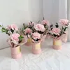 7 5x6 5cm Flower Box Mini Bouquet Cylinder Portable 1pc Round Flower Bucket Gift Storage PVC Florist Bag Wedding Party Paper Box289W