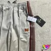 Männer Hosen 2022 Braun Streifen Nadeln Hosen Männer Frauen Orange Schmetterling 1 1 Nadeln Track Hosen High Street AWGE gerade Hosen T231214