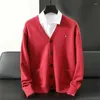 Men's Sweaters Cashmere Blend Cardigans Knitwear Sweater Clothing Winter Male Coat Korean Christmas Outerwear Woollen