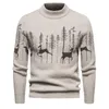 Herrenpullover Strickpullover Strickwege Langarm Beach männliche Marke MENS Casual Office Classic Print Club Comfy Comfy