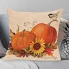 Pillow Practical Cover Lightweight Washable Wear-resistant Pretty Pumpkin Sunflower Pillowcase