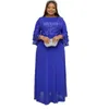 Vêtements ethniques Big Size Robe de style africain pour femmes 2023 Lace Lace Longue longue fête de la fête élégante Mariage traditionnel de demoiselle d'honneur