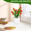 Dekorative Blumen, Zimmerpflanze, simulierter Granatapfel, künstliche Fruchtzweige, Topf, realistischer Bonsai-Baum, künstliche Desktop-Verzierung, Büro