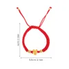 Braccialetti con ciondoli Bracciale con cordino rosso Drago Animale 2024 Anno Fengshui Fortunato Attirare ricchezza Regalo di buona fortuna Uomo Donna