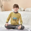 Pyjamas Big Boys Pyjamas Winter Long Sleeve Children's Clothing Sleepwear Cotton Pyjamas For Teenage 6 8 10 12 Years Cartoon Home Clothes R231214