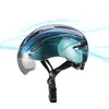 Cycling Helmets ROCKBROS Bicycle Helmet LED Light Rechargeable Mountain Road Bike Sport Safe Hat For Man 231213