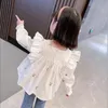 Crianças camisas para meninas coreano outono primavera manga longa blusas dos desenhos animados crianças roupas outono boutique roupas 2 7y 231213
