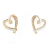 Designer Earrings Gold Heart Withdraws Cabinet And Picks Up Leaks Inlaid Diamond Earring Women's Accessories