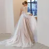 Robe De mariée trapèze, asymétrique épaule dénudée, Sexy, en dentelle, Corset, style Boho, Robe De mariée, plage, Champagne, YD, 2024