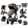 Strollers# Royal Luxury Baby 3 In 1 Stroller High Landscape Folding Wagen Pram Carrage Portable Travel Cars Drop levering Kinderen DHW0G Q240429