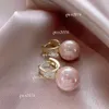 Designerörhängen Gold Mermaid Concubine Pearl Earstuds örhängen kvinnliga uttag Tillbehör