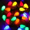 Outros suprimentos para festas de eventos Bateria C7 Lâmpadas Luzes de corda de Natal Controle Remoto LED Morango Garland Luzes de fada Iluminação ao ar livre Decoração de árvore de Natal 231214