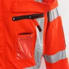 Herrspårsfall Hi Vis overaller med reflekterande ränder som arbetar dammsäkra kläder Skyddssäkerhetsarbetskläder