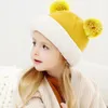 Basker 2-7 snöhattar barn öronflap beanie småbarn vinter hatt fleece fodrad randen öronflikar