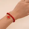 Braccialetti a maglie Go2Boho Bracciale per ragazze Rosso Turchese Stella a sei punte Perline di riso Coppia Uomo Donna Gioielli di moda Accessori fortunati