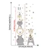 Cartoon Smile Animali Orso Leone Cervo Ippopotamo Stelle Altezza Rullo Adesivi murali per la camera dei bambini Ragazzo Ragazza Camera Nursery Wall Decals pvc