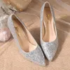 Модельные туфли, блестящие пикантные женские туфли на высоком каблуке с острым носком, элегантные осенние роскошные прозрачные туфли-лодочки 2024, Zapatos Para Mujer
