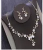 Little Flower Necklace Bride039s Marriage Jewelry Wedding Garment Accessories Necklace Earrings Twopiece Set7226963