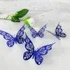 12/24ps новейшая 3D красочная наклейка на стенах Butterflies Beautif