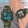 Synoke Mens Digital Watch Fashion Comouflage 군사 손목 시계 방수 방수 시계 시계 remogio masculino 220530291Q를 실행합니다.