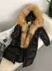 Pelliccia sintetica da donna OFTBUY 2023 Vero colletto di procione Giacca invernale con cappuccio da donna Spessa calda Piumino d'anatra Lungo Streetwear Capispalla staccabile 231214