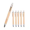 Bollpoint pennor 100 PCSLOT Natural Bamboo Pen Stylus Contact Office School Supplies Writing Gift Continuous Oil 231213